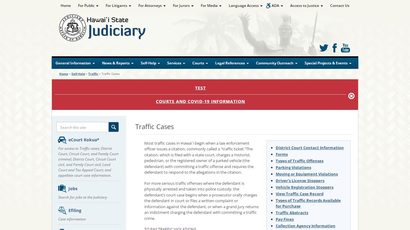 Judiciary | Traffic Cases